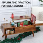 Lift-Top Coffee Table with Hidden Storage for Living Room