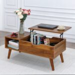 Lift-Top Coffee Table with Hidden Storage for Living Room