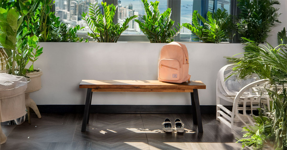 Solid Acacia Wood Bench for Entryway & Living Room
