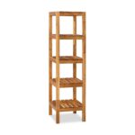 Tier Acacia Wood Corner Shelf Wall Mounted for Home