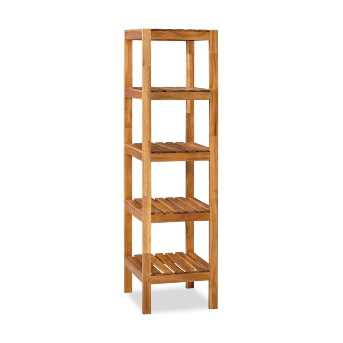 Tier Acacia Wood Corner Shelf Wall Mounted for Home
