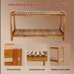 Tier Acacia Wood Shoe Rack Stackable Storage Shelf