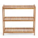 Tier Acacia Wood Shoe Rack Stackable Storage Shelf
