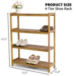 Tier Acacia Wood Shoe Rack Stackable Storage Shelf