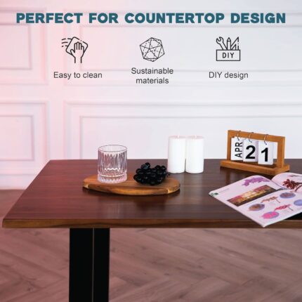 Unfinished Hevea Butcher Block Countertop 4ftx25in