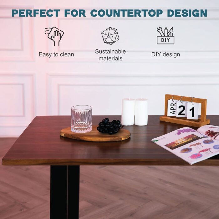 Unfinished Hevea Butcher Block Countertop 4ftx25in