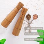 Wooden Salt and Pepper Grinder Set with Adjustable Coarseness