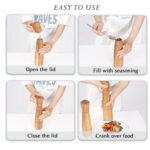 Wooden Salt and Pepper Grinder Set with Adjustable Coarseness