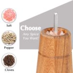 Wooden Salt and Pepper Grinder Set with Adjustable Coarseness