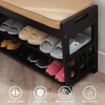 Wooden Shoe Bench for Entryway and Closet