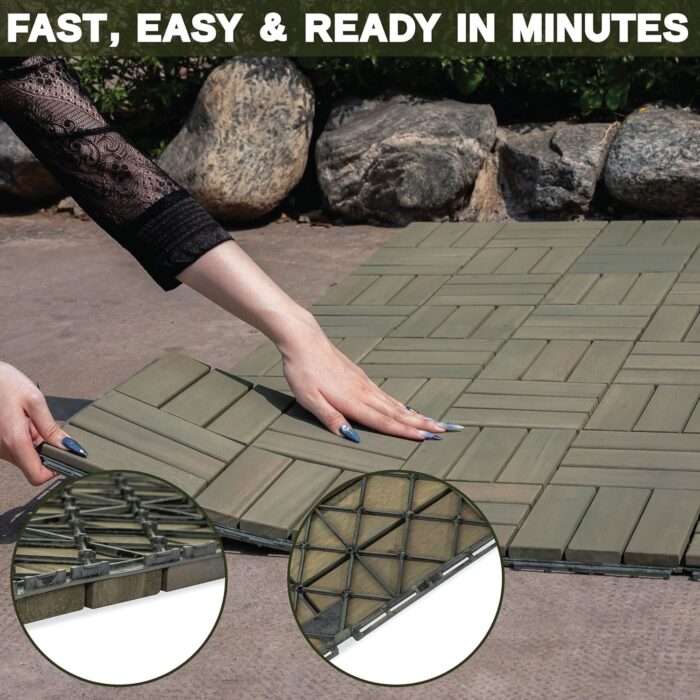 Deck Tiles 12 Slats, VR Logo, 27 Pcs Set