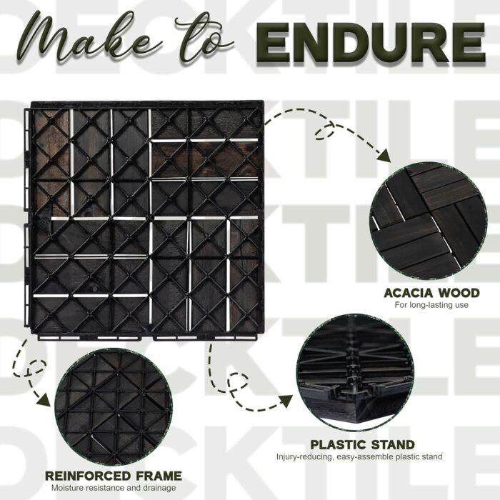 Deck Tiles 12 Slats, VR Logo, 27 Pcs Set