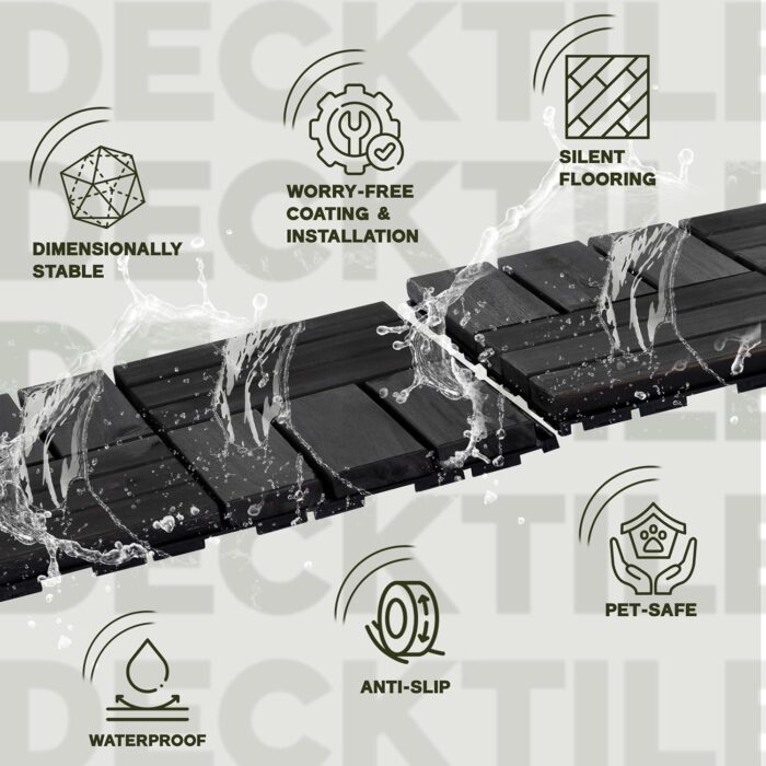 Deck Tiles - 27 Pcs 12 Slats Interlocking - C12
