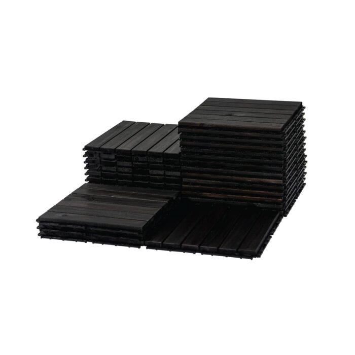 Flooring Interlocking Deck Tiles 27 PCS 6 Slats - C12