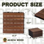 Flooring Interlocking Deck Tiles 27 PCS 6 Slats - C12