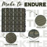 Flooring Interlocking Deck Tiles 27 PCS 6 Slats - C12