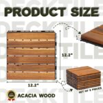 Flooring Interlocking Deck Tiles 27 PCS 6 Slats - C12