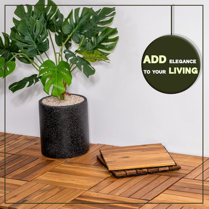 Flooring Interlocking Deck Tiles 27 PCS 6 Slats - C12
