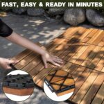Flooring Interlocking Deck Tiles 27 PCS 6 Slats - C12