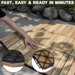 Flooring Interlocking Deck Tiles 27 PCS 6 Slats - C12
